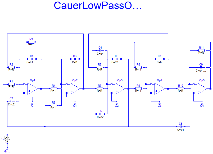 Modelica.Electrical.Analog.Examples.CauerLowPassOPV