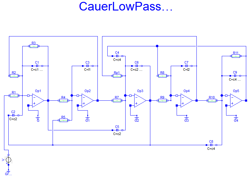 Modelica.Electrical.Analog.Examples.CauerLowPassSC