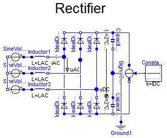 Modelica.Electrical.Analog.Examples.Rectifier