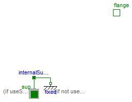 Modelica.Mechanics.Translational.Interfaces.PartialElementaryOneFlangeAndSupport