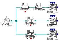 Buildings.Electrical.AC.ThreePhasesBalanced.Lines.Examples.ACLine_RL