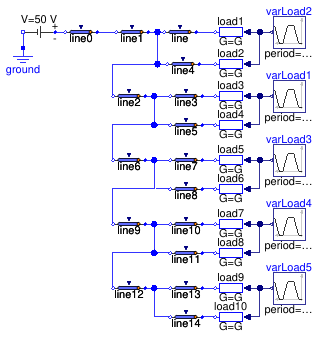 Buildings.Electrical.DC.Lines.Examples.DCLines