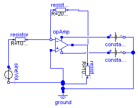 Modelica.Electrical.Analog.Examples.AmplifierWithOpAmpDetailed
