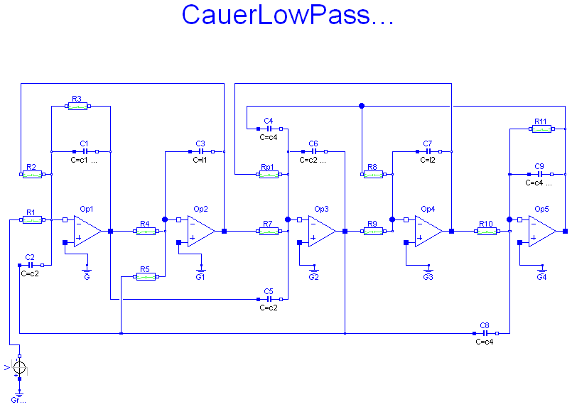 Modelica.Electrical.Analog.Examples.CauerLowPassSC