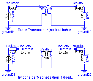 Modelica.Electrical.Analog.Examples.CompareTransformers