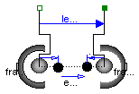 Modelica.Mechanics.MultiBody.Forces.LineForceWithTwoMasses