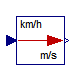 Modelica.Blocks.Math.UnitConversions.From_kmh