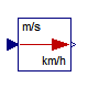 Modelica.Blocks.Math.UnitConversions.To_kmh