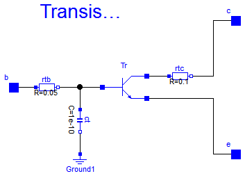 Modelica.Electrical.Analog.Examples.Utilities.Transistor