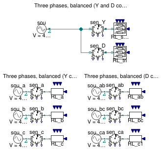 Buildings.Electrical.AC.ThreePhasesBalanced.Loads.Examples.ThreePhases