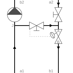 Decoupling circuit Delta-p