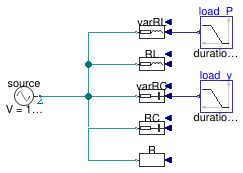 Buildings.Electrical.AC.OnePhase.Loads.Examples.ParallelLoads