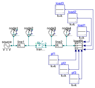Buildings.Electrical.AC.ThreePhasesUnbalanced.Validation.IEEETests.Test4NodesFeeder.UnbalancedStepUp.DY
