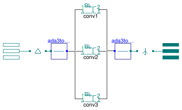 Buildings.Electrical.AC.ThreePhasesUnbalanced.Conversion.ACACTransformerStepDownDY