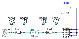 Buildings.Electrical.AC.ThreePhasesUnbalanced.Validation.IEEETests.Test4NodesFeeder.BalancedStepDown.DD