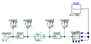 Buildings.Electrical.AC.ThreePhasesUnbalanced.Validation.IEEETests.Test4NodesFeeder.BalancedStepUp.DY