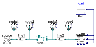 Buildings.Electrical.AC.ThreePhasesUnbalanced.Validation.IEEETests.Test4NodesFeeder.BalancedStepUp.YY