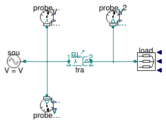 Buildings.Electrical.AC.ThreePhasesUnbalanced.Conversion.Examples.TransformerStepUpYD