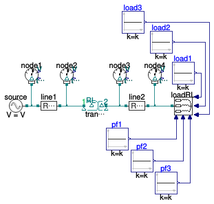 Buildings.Electrical.AC.ThreePhasesUnbalanced.Validation.IEEETests.Test4NodesFeeder.UnbalancedStepUp.DD