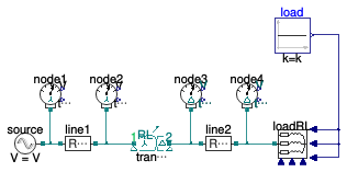 Buildings.Electrical.AC.ThreePhasesUnbalanced.Validation.IEEETests.Test4NodesFeeder.BalancedStepUp.YD
