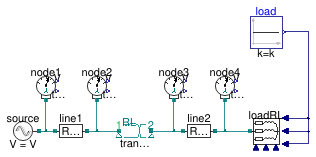 Buildings.Electrical.AC.ThreePhasesUnbalanced.Validation.IEEETests.Test4NodesFeeder.BalancedStepDown.YY