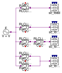 Buildings.Electrical.AC.ThreePhasesUnbalanced.Lines.Examples.ACLine_RLC_N