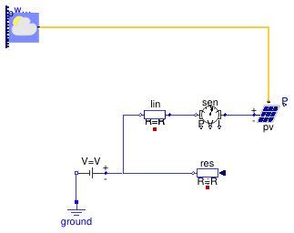 Buildings.Electrical.DC.Sources.Examples.PVSimpleOriented