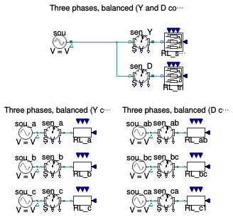 Buildings.Electrical.AC.ThreePhasesBalanced.Loads.Examples.ThreePhases