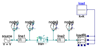 Buildings.Electrical.AC.ThreePhasesUnbalanced.Validation.IEEETests.Test4NodesFeeder.BalancedStepUp.DY