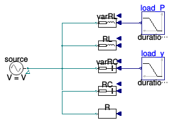Buildings.Electrical.AC.OnePhase.Loads.Examples.ParallelLoads
