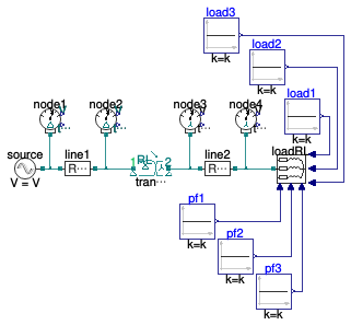 Buildings.Electrical.AC.ThreePhasesUnbalanced.Validation.IEEETests.Test4NodesFeeder.UnbalancedStepDown.DY