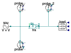 Buildings.Electrical.AC.ThreePhasesUnbalanced.Conversion.Examples.TransformerDD