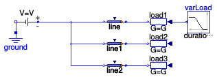 Buildings.Electrical.DC.Lines.Examples.DCLine
