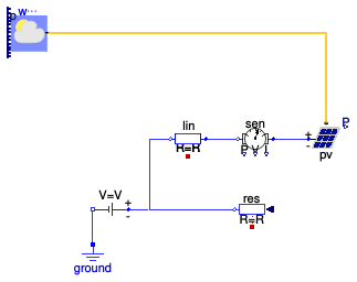 Buildings.Electrical.DC.Sources.Examples.PVSimpleOriented