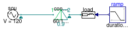 Buildings.Electrical.AC.OnePhase.Conversion.Examples.ACACConverter