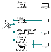 Buildings.Electrical.AC.OnePhase.Lines.Examples.ACLine_L