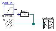 Buildings.Electrical.AC.OnePhase.Lines.Examples.ACSimpleGrid
