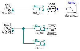 Buildings.Electrical.AC.ThreePhasesBalanced.Conversion.Examples.ACACTransformer