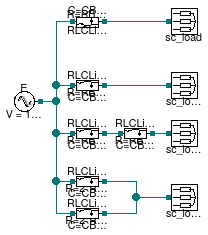 Buildings.Electrical.AC.ThreePhasesUnbalanced.Lines.Examples.ACLine_RLC