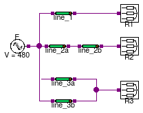 Buildings.Electrical.AC.ThreePhasesUnbalanced.Lines.Examples.ACLine_N