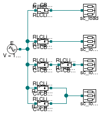 Buildings.Electrical.AC.ThreePhasesUnbalanced.Lines.Examples.ACLine_RLC