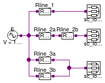 Buildings.Electrical.AC.ThreePhasesUnbalanced.Lines.Examples.ACLineMatrix_RL_N