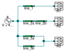 Buildings.Electrical.AC.ThreePhasesUnbalanced.Lines.Examples.ACLine