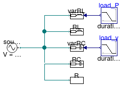 Buildings.Electrical.AC.OnePhase.Loads.Examples.ParallelLoads