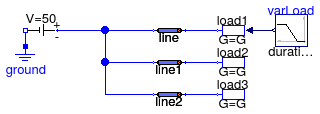 Buildings.Electrical.DC.Lines.Examples.DCLine