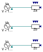 Buildings.Electrical.AC.OnePhase.Loads.Examples.ThreePhases