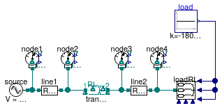 Buildings.Electrical.AC.ThreePhasesUnbalanced.Validation.IEEETests.Test4NodesFeeder.BalancedStepDown.DD