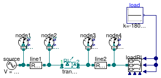 Buildings.Electrical.AC.ThreePhasesUnbalanced.Validation.IEEETests.Test4NodesFeeder.BalancedStepUp.DY