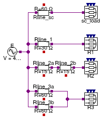 Buildings.Electrical.AC.ThreePhasesUnbalanced.Lines.Examples.ACLine_R_N