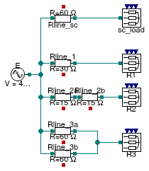 Buildings.Electrical.AC.ThreePhasesUnbalanced.Lines.Examples.ACLine_R